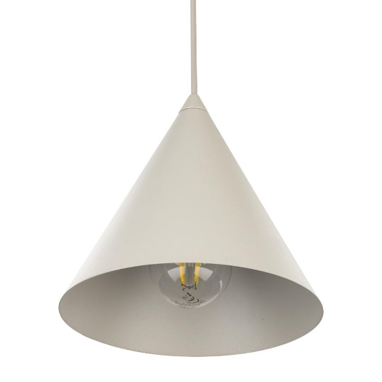 Lampada cono a sospensione beige 19cm